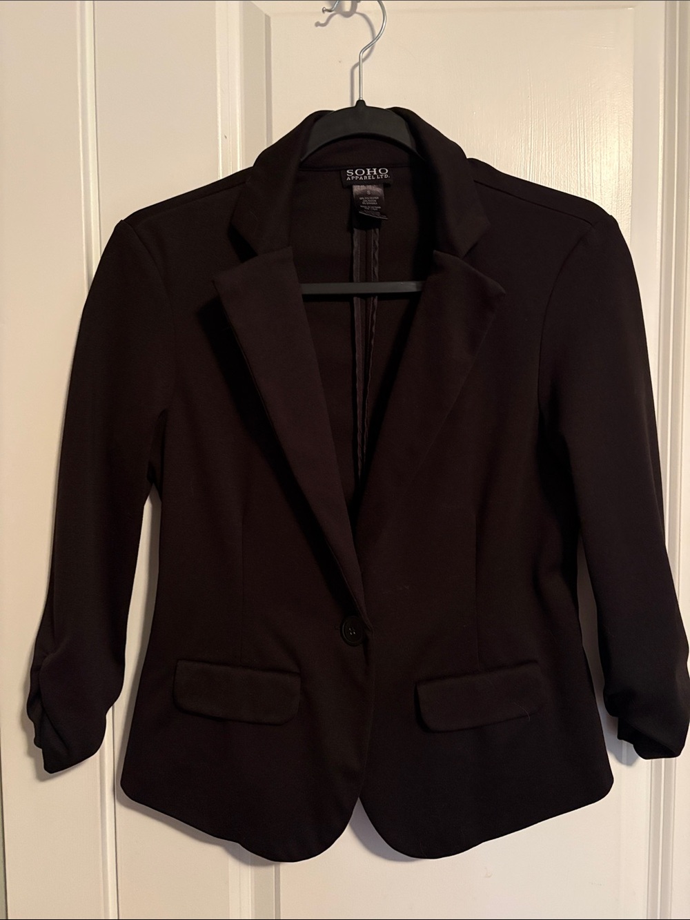 Soho Apparel Ltd Black One Button Blazer
